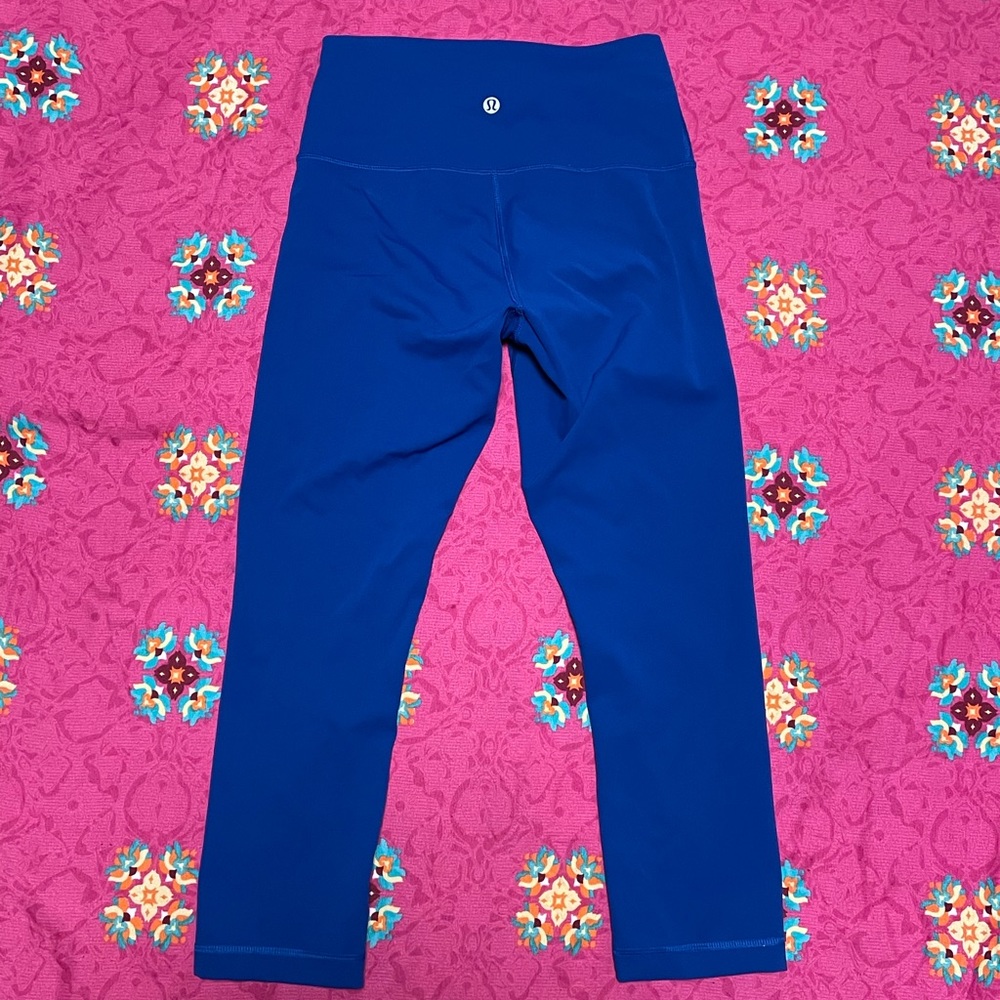 LULULEMON wunder under crop 4 royal blue